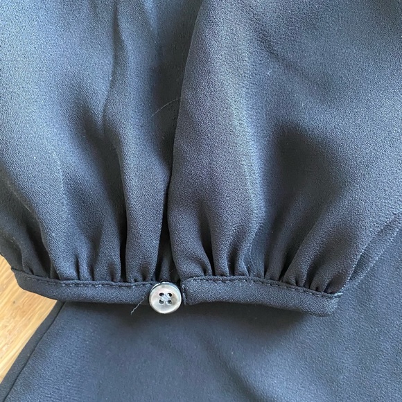 Black long sleeve j. Crew factory Blouse size 4 - Picture 5 of 6